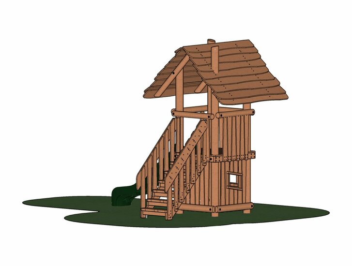 Zijkant Speeltoren Kabouternest met raampje
