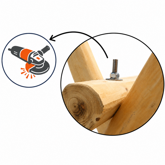B-Play Robinia Houten Schommelframe - Dubbel - Extra breed - Particulier