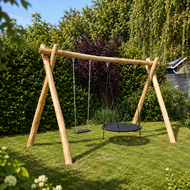 B-Play Robinia Houten Schommelframe - Dubbel - Extra breed - Particulier