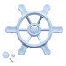 Piratenstuur Klein Pastel Blauw
