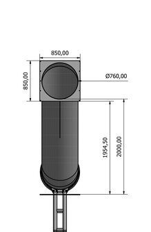 RVS Spiraalglijbaan tot Platformhoogte 200 cm
