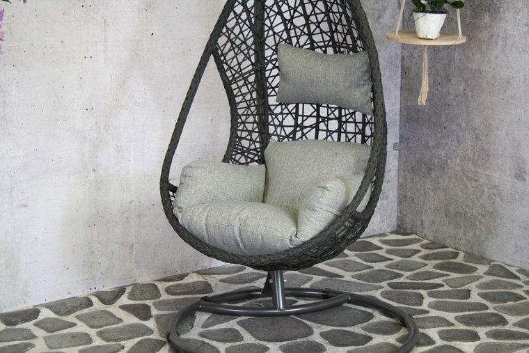 Hangstoel Mona relax Zwart Compleet Standaard Kopen? - De Bruine Speeltoestellen