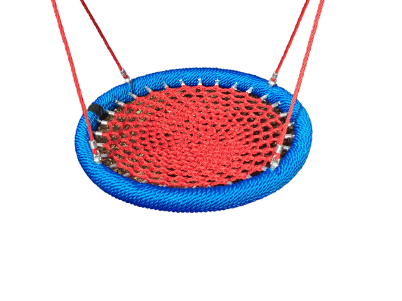 Nestschommel met fijn mazig net &Oslash;120 cm Blauw-Rood