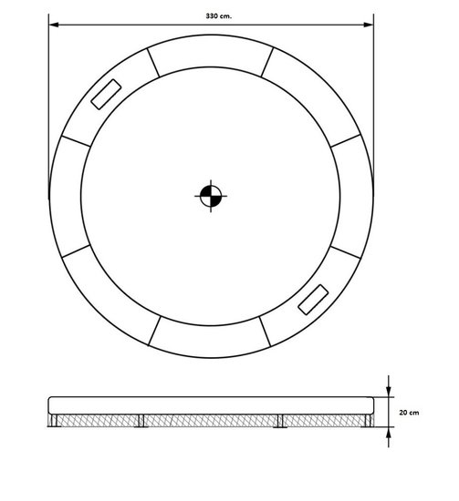 Berg Inground Favorit Trampoline &Oslash;200cm tekening