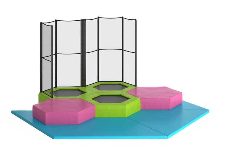 Peuter Mini Trampolinepark, 3 trampolines