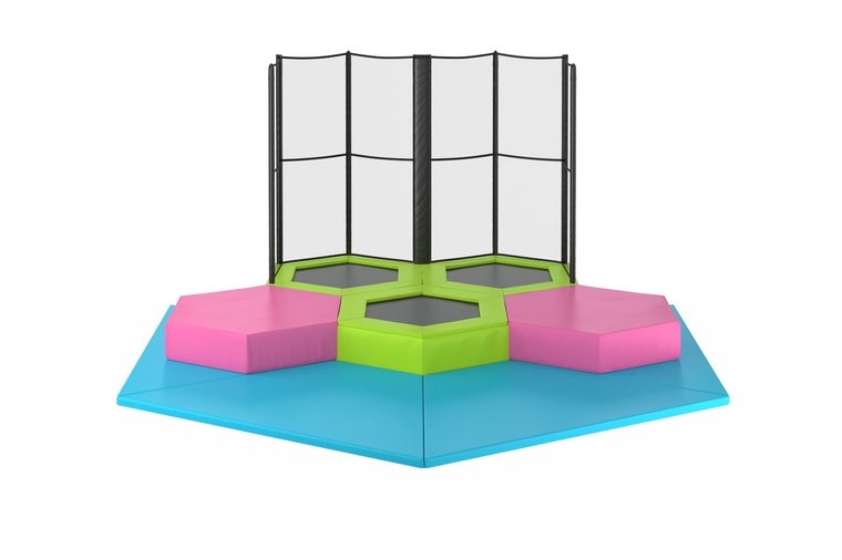 Peuter Mini Trampolinepark, 3 trampolines