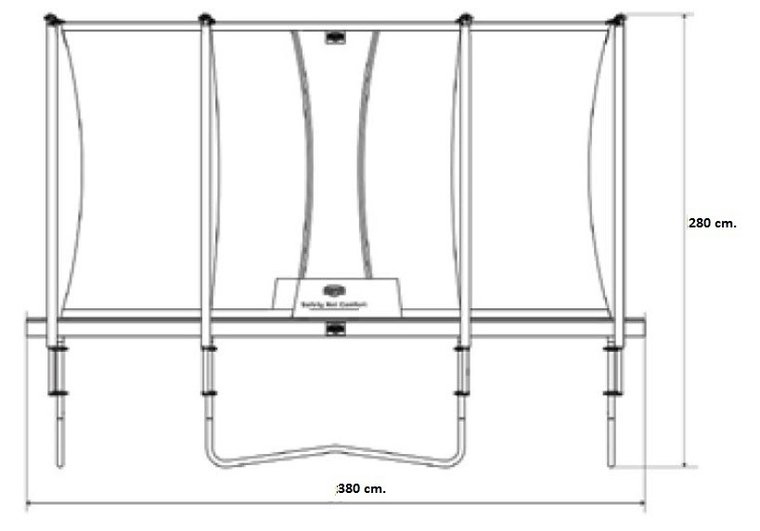 Berg Favorit &Oslash;380 Combi tekening met afmetingen