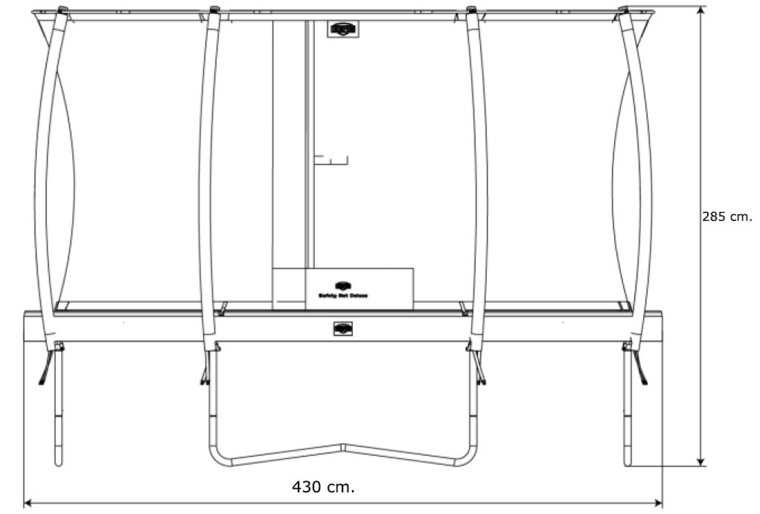 Berg Champion 430 Trampoline met Net Afmetingen