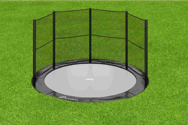 Akrobat Trampoline Primus Flat To The Ground 365 cm met half veiligheidsnet Zwart