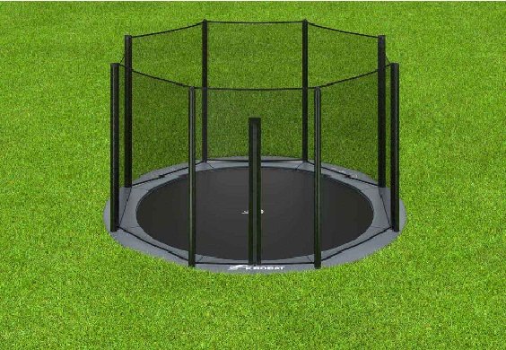 akrobat trampoline 305cm flat to the ground veiligheidsnet