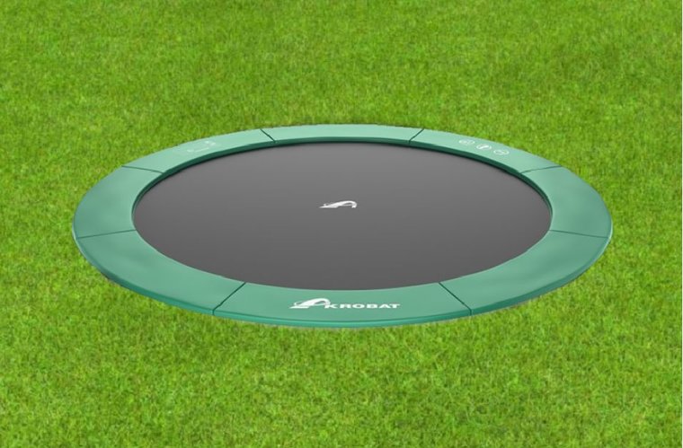 Akrobat Trampoline Orbit Flat To The Ground 430cm Groen