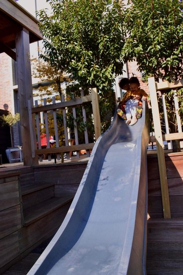 Losse B-Play glijbaan Platformhoogte 135 cm t/m 150 cm Antraciet Grijs