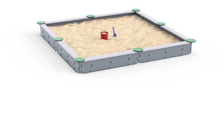 zandbak basic vierkant 8 kanten openbaar gebruik