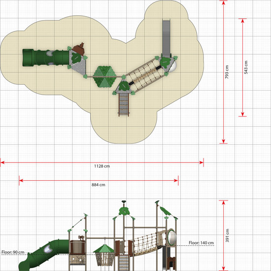 afmetingen speeltoren explore arkon openbaar gebruik