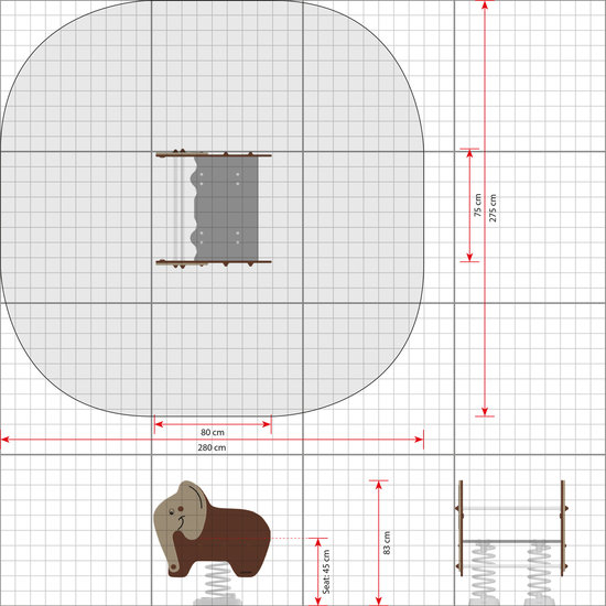 afmetingen tekening veertoestel explore wide elephant