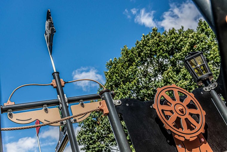 detail foto achterdek piratenschip spelen