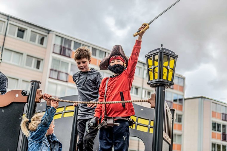 sfeerfoto piraten spelen kinderen