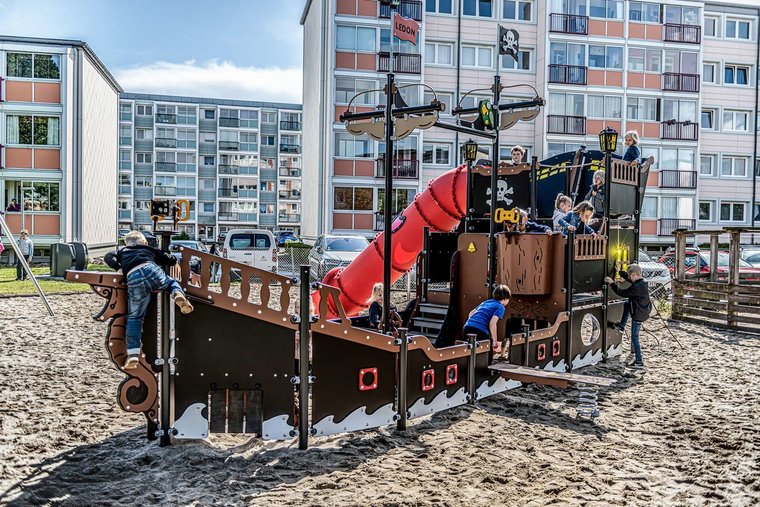 Speeltoren Pirates openbaar gebruik Piratenschip Openbaar