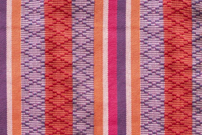 detailfoto van de stof van de Hangstoel Habana Comfort Flamingo