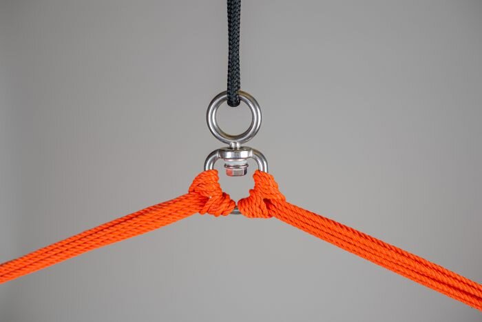 detailfoto van de touwen van de Hangstoel Domingo Basic Toucan