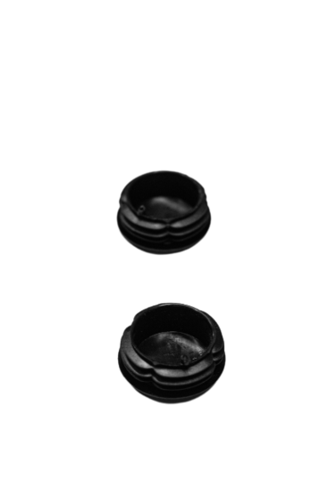 Verzinkte kunststof afdekdoppen zwart 40mm