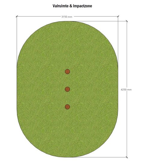 Vrije ruimte Robinia Stappaaltjes 3 stuks Openbaar gebruik 