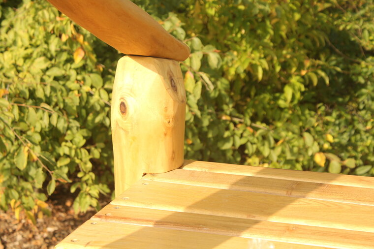 Talud/platform 135cm met glijbaan gemaakt van RVS en Robinia hout extra breed