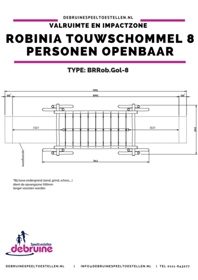 Vrije ruimte - Robinia Touwschommel 8 personen Openbaar