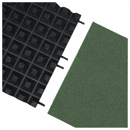 Rubberen Speelplaats Tegel EPDM&nbsp;50x50x4,5cm Groen