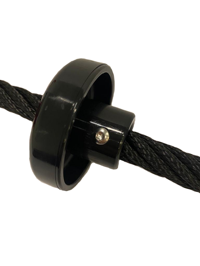 Kunststof Klimknoop voor gewapend touw Zwart &Oslash;16mm