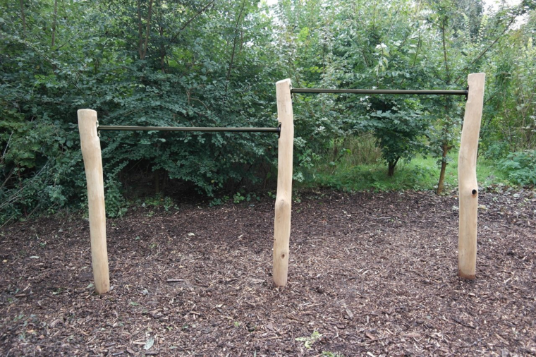 Robinia duikelrek Duo 80, 90, 100, 120, 125, 135 en 150 cm op maat Basic met zwarte duikelstangen