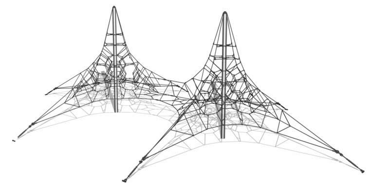 Dubbel piramidenet 4M Openbaar gebruik