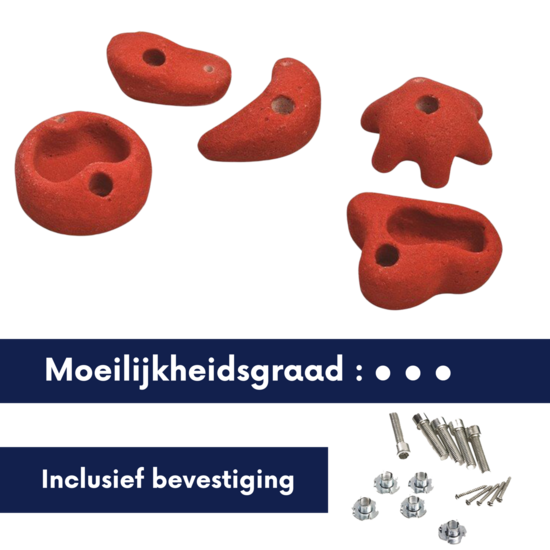 Klimstenen rood middel