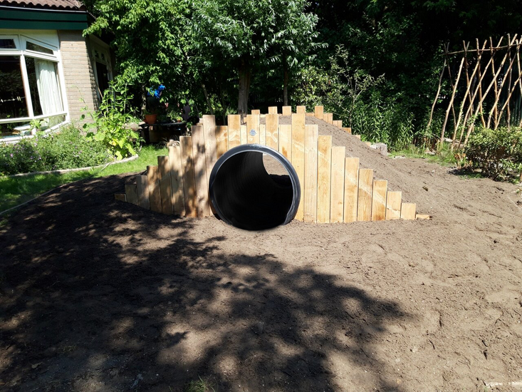 kruip tunnel installatie schoolplein camping 