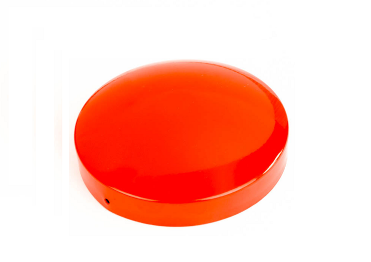 Paalornament Rood Gepoedercoat rond 120mm