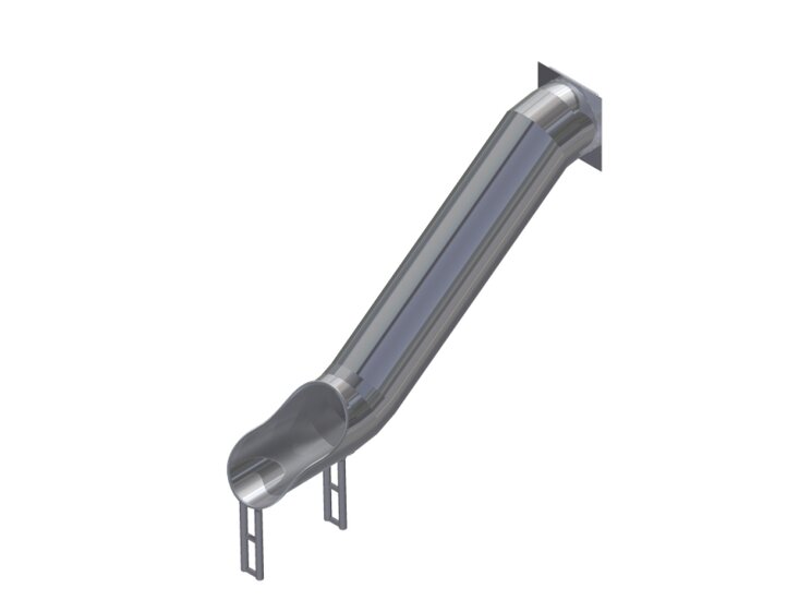 RVS Buisglijbaan voor Platformhoogte 100 cm