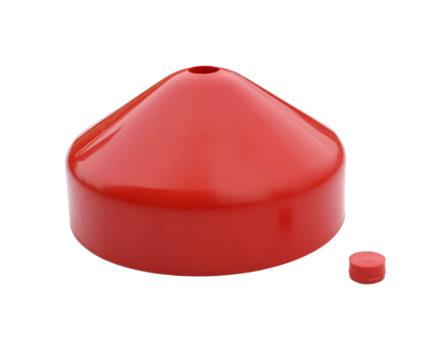 Paalornament Rond kunststof Hoog &amp;#x00d8;110 mm Rood