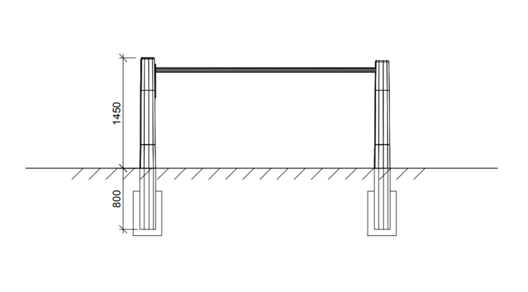 Robinia Parallel Bars afmetingen