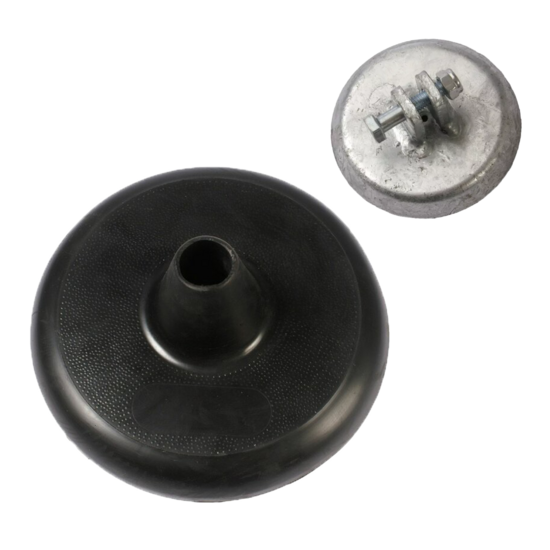 Schotelschommel Rubber Zwart zonder touw