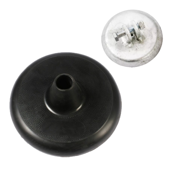 Schotelschommel Rubber Zwart zonder touw