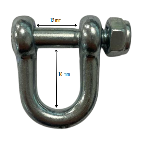 D-Sluiting M6 Gegalvaniseerd 18x12mm *met borgmoer**