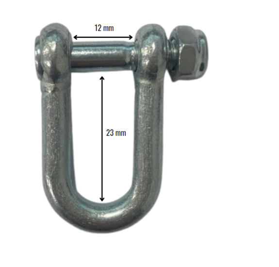 D-Sluiting M6 Gegalvaniseerd 23x12mm *met borgmoer**