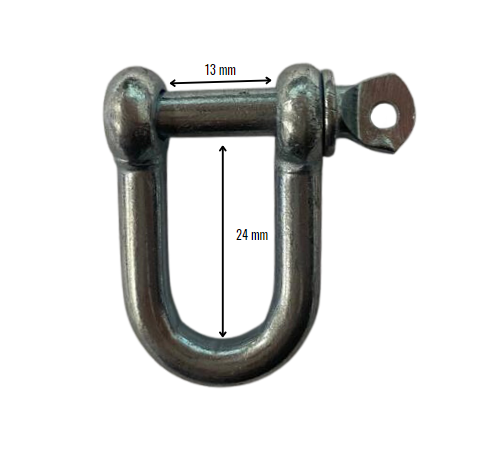 D-sluiting M6 verzinkt 24x13mm