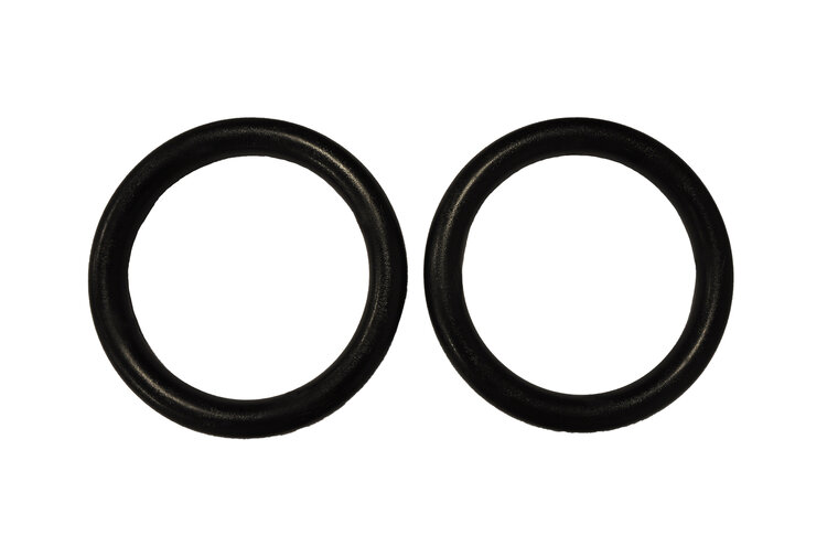 Kunststof turnringen met zwarte bandjes  losse ringen