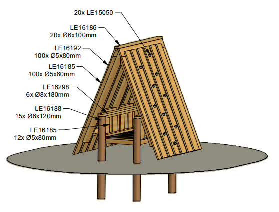 houten speel huisje bali