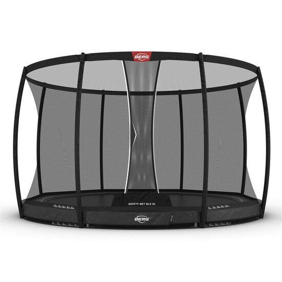 Berg Elite Inground Trampoline &Oslash;430 cm Grijs met veiligheidsnet Deluxe #XL## Professioneel