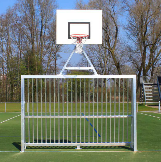 Foto voorkant Anti-Vandalen Doel met Basket Aluminium 200x300x80cm