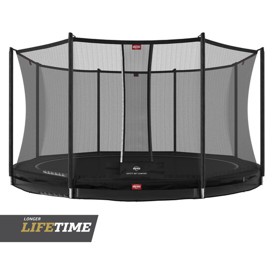 Berg *Favorit Inground** 380 Trampoline met Safetynet Comfort Zwart