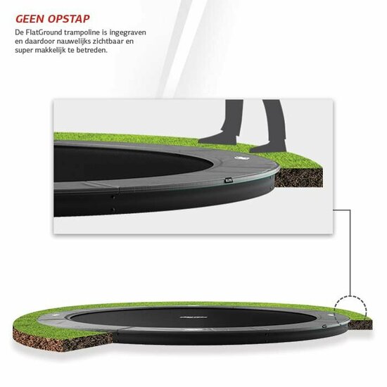 Geen opstap trampoline