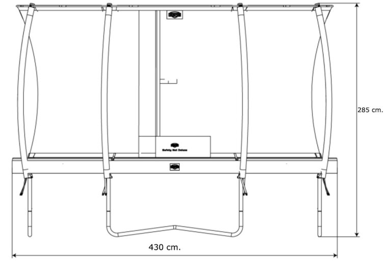 Berg Champion 430 Trampoline met Net Afmetingen